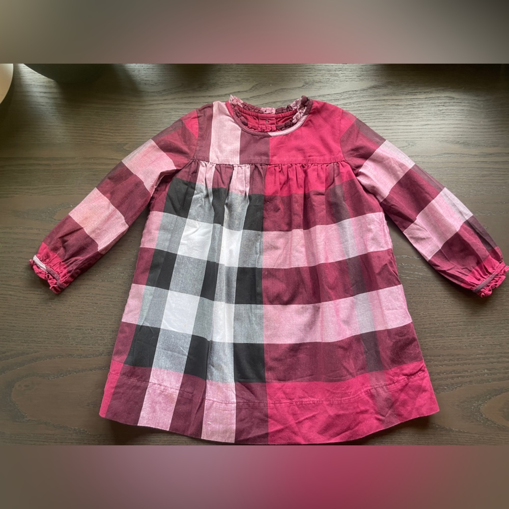 Burberry Kids Long Sleeve Dress. Size 18M